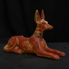 Rare Ancient Egyptian Anubis God Statue Pharaonic Unique Stone Mythology BC picture
