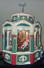 Vintage 1999 Mr. Christmas The Holiday Carousel With Adapter Fully Function picture