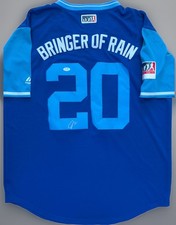 Josh Donaldson Signed 2018 Players Weekend Jersey “Bringer of Rain” PSA/DNA picture