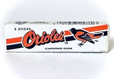 Vintage 1990 United Confections ORIOLES Chewing Gum Pack 3” Candy Container picture