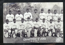 REAL PHOTO NEGRO LEAGUE BASEBALL PITTSBURGH CRAWFORDS TEAM POSTCARD COPY picture