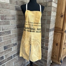 Vintage 1940s International Paper Wood Preserving Division Canvas Apron C826 picture