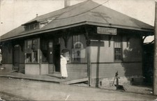 P&E Railroad Train Station PITTSFIELD PA Warren Co. #2 RPPC Photo Postcard COPY picture