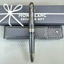 MONTBLANC Meisterstück Black Matte Rollerball Pen Platinum Trim Rare Luxury picture