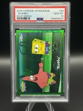 2025 Topps Chrome SpongeBob #66 Wumbo Kelp Green Refractor PSA 10 picture