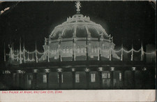 Vintage Postcard 1909 Salt Palace at Night, Salt Lake City, Utah (UT) picture