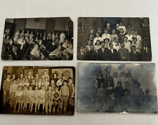 Lot of 4 Antique RPPC Classroom & Sunday School Children Groups picture