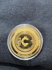 Crypto CONA COIN Commemorative - Real Gold - 24K GP (7mm)   picture