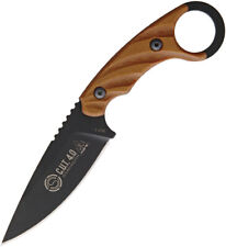 TOPS Cut Combat Utility Tool Fixed Black Blade Tan Micarta Handle Knife CUT40 picture