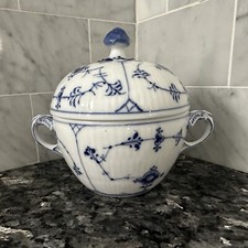Royal Copenhagen Blue Fluted Plain Sugar Bowl w. Lid - #1/245 picture