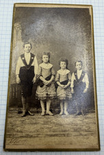 Antique CDV Hurtt's Juvenile Quartett - Singers /Circus- 19th Cen. Pittsburgh PA picture