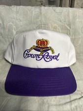 Vintage Crown Royale Snapback Hat Cap, purple and white picture