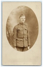 c1914-1918 WWI US Army Soldier Studio Portrait Military RPPC Photo Postcard picture