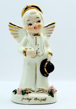 AS IS Missing Flag 1950's Napco July Angel Figurine Made In Japan Vtg. picture