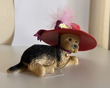 Hamilton Collection Yorkshire Terrier Sassy Lassie Dog Figurine Red Hat Limited picture