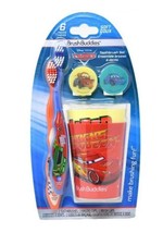 Brush Buddies Disney Pixar Cars Toothbrush Set for Kids 6 Piece Bundle with 2 picture