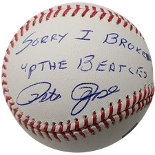 Pete Rose Autographed MLB Baseball w/