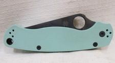 Spyderco Paramilitary 2 Black DLC Coated CPM-S90V Plain Blade, Teal G-10 Handle picture
