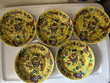 Chinese Collection Famille Jaune Butterfly rose 7” plates yellow 4 piece picture