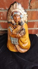 Rick Wisecarver Signed Wihoa's Original Indian Chief Cookie Jar πͺ 1988 picture