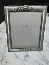 Vintage Pewter Tone Ornate Metal Photo Frame 10”x8” 8 Glass picture