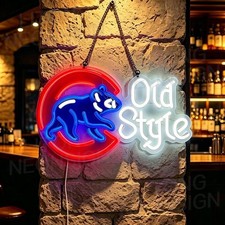 US STOCK Chicago Cubs Old Style Dimmable LED Neon Sign 16
