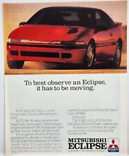 1989 Mitsubishi Eclipse GS Turbo Red To Best Observe Has To Be Moving Print Ad picture