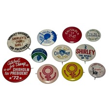 Vintage Shirley Chisholm 1972 Campaign Pinback Buttons Lot 11 Feminist Political picture