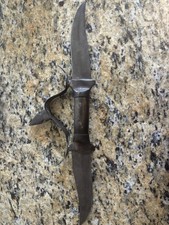 Antique Indo-Persian Haladie Double-Bladed Dagger 17.5 Length - 1.22 Lb picture