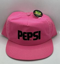 Vintage 80s-90s Neon Pink Pepsi Cola SnapBack Trucker Cap Hat Rare picture