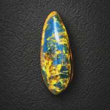 Lovely Natural Dominican Translucent Green Blue Amber Polished Stone 24mm picture