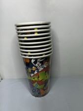 Vintage Looney Tunes Space Jam Paper Cups 10 Pack Sealed 1996 Warner Bros picture