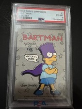 1990 Topps The Simpsons Series 1 BARTMAN #1 PSA 6 MASTER SET π― Complete picture