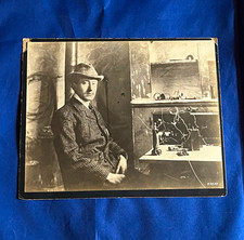 Guglielmo Marconi 1901 St. John's Newfoundland Mounted B&W Photograph 10x8 picture