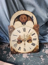 Antique 8 day longcase grandfather clock movement works dial 20