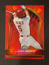 Albert Pujols 2011 Topps Finest Red Refractor Missing Serial # Cardinals picture