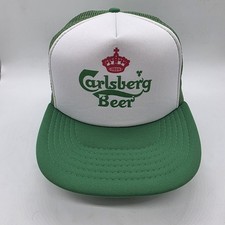 Carlsberg Beer Adjustable SnapBack Baseball Cap Mesh Hat Vintage 80’s 90’s picture