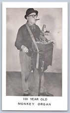 K57/ Interesting Postcard c1940s Monkey Organ Grinder Cigar 100 Years Old 7 picture