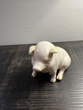 Belleek Ireland Pig Figurine 6th Mark 1965-1980~Vintage from the 1960s~ picture