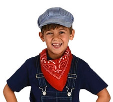 Classic Engineer Adjustable Blue White Cotton Hat Age 3+ Child Conductor Train picture