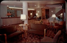 Hotel Sterling Atlantic City New Jersey lobby unused 1950s-60s vintage postcard picture