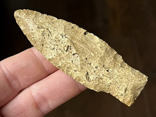 EXCEPTIONAL KANSAS PALEO STEMMED POINT ARROWHEAD AUTHENTIC INDIAN ARTIFACT 2F4 picture