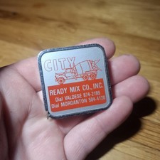 Vintage City Ready Mix Co Valdese Morganton NC Advertising Pocket Tape Measure picture
