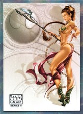 2010 Topps Star Wars Galaxy Series 5 BASE Card #73 / LEIA & HAN - SLAVE LEIA picture