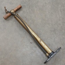 Vintage Antique Automobile Brass Tire Air Pump Ford Dodge Packard Chevrolet Star picture