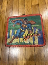Vintage 1978 Aladdin Industries Superman Metal Lunch Box No Thermos picture