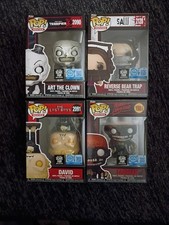 Funko Pop 2026 Hot Topic Scare Fair All 4 SAW, ART, DAVID, TARMAN picture