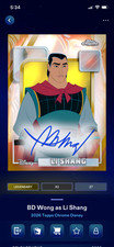 2026 Topps Disney Collect Legendary Chrome Signatures BD Wong LI-SHANG LE 50cc picture