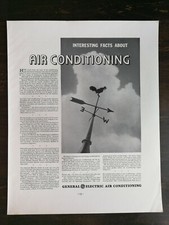 Vintage 1936 General Electric Air Conditioning Full Page Original Ad 122 picture