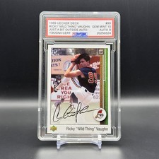 1989 Uecker Deck » Ricky Vaughn/Charlie Sheen » Major League Custom Slabbed Card picture